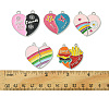 5 Bags 5 Styles Alloy Enamel Split Pendants ENAM-FP0001-98-2