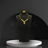 Brass Pendant Necklaces & Stud Earrings for Women FS-WGBE006-01-3