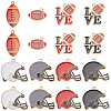 32Pcs 8 Styles Rugby Themed Alloy Enamel Pendants Sets ENAM-SC0005-15-1