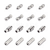 16Sets 4 Style 304 Stainless Steel Screw Clasps STAS-FW0001-08P-2