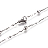 304 Stainless Steel Cable Chain Necklaces NJEW-L159-08C-P-1