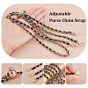 Braided Imitation Leather & Iron Chain Bag Handles AJEW-WH0367-01-4