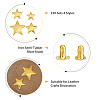 230 Sets  4 Sizes Star Shape Iron Garment Rivets FIND-FH0008-62-3
