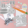 2Pcs 2 Styles Easter Theme Carbon Steel Cutting Dies Stencils DIY-WH0309-699-3