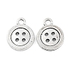 4-Hole Button Tibetan Style Zinc Alloy Charms LS-X-TIBEP-R334-167AS-RS-1