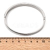 304 Stainless Steel Tartan Textured Hinged Cuff Bangles for Women SA-CBAC920-10P-5