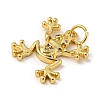 Rack Plating Brass Micro Pave Cubic Zirconia Pendants KK-A200-09G-2