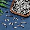 75Pcs 3 Styles Tibetan Style Alloy Fairy Wing Beads TIBEB-FS0001-15-8