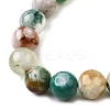 Natural Green Cherry Blossom Agate Beads Strands G-NH0061-A01-8mm-4