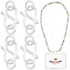 4Pcs 925 Sterling Silver Hook and S-Hook Clasps STER-BBC0007-04-1