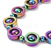 Synthetic Hematite & Brass Column Beaded Necklace with Magnetic Clasps NJEW-G047-01D-2