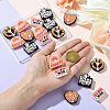 20Pcs 5 Styles Stop War Love Peace Themen Silicone Focal Beads SIL-CJ0002-11-4