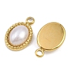 304 Stainless Steel ABS Imitation Pearl Charms STAS-Z166-21C-G-2
