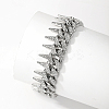 Elegant Silver Color Plated Alloy Crystal Rhinestone Twisted Chain Women's Bracelets VL8063-1