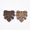Undyed Walnut Wood Pendants WOOD-T023-11-2