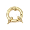 Interlocking Ring Rack Plating Brass Micro Pave Cubic Zirconia Pendants KK-Z074-37G-1