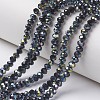 Electroplate Opaque Glass Beads Strands X-EGLA-A034-P4mm-S02-1