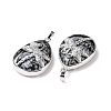 Natural Snowflake Obsidian Pendants X-G-G900-01P-13-3