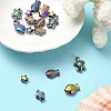 15Pcs 5 Styles Rack Plating Rainbow Color Alloy Beads FIND-YW0006-10-4