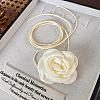 Fabric Flower Waxed Cord Choker Necklaces for Girls LS-DO2804-3-1