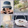 15Yards Milk Fibre Embroidery Flower Lace Trim OCOR-CY0001-55-4