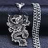 201 Stainless Steel Enamel Pendant Necklaces for Women Men LS-NJEW-G123-09P-1