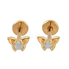 304 Stainless Steel Synthetic Opal Stud Earrings EJEW-B143-01G-05-4