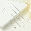 2mm Rack Plating Brass Twisted Chain Necklaces for Women Men MAK-L044-61P-3