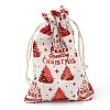 Christmas Theme Cotton Fabric Cloth Bag ABAG-H104-B06-1