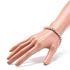 Synthetic Hematite Round Beaded Stretch Bracelet BJEW-JB08582-02-3