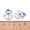 Christmas Rack Plating Alloy Enamel Snowman Pendants ENAM-T024-77A-P-3