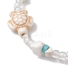 Summer Beach Turtle Anklets AJEW-AN00673-4