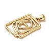Golden Plated 304 Stainless Steel Pendants STAS-L272-004G-01-2