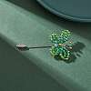Glass Braided Bead Butterfly Lapel Pin JEWB-TA00005-2