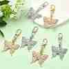 3Pcs Alloy Rhinestone Butterfly Pendant Decorations HJEW-YW00206-4