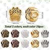 50Pcs 5 Colors Tibetan Style European Beads MPDL-SC0001-09-2
