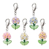Resin & Glass Beaded Pendant Decorations HJEW-MZ00169-2