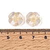 Baking Paint and Golden Metal Enlaced Glass Beads GL-CBA1477-16D-3