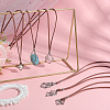 6Pcs 3 Styles Crystal Holder Cage Necklace MAK-SC0001-41P-3