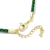 Polyester Cord Braided Bracelet Makings MAK-Z003-01G-21-3