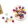 UV Plating Iridescent Acrylic Beads OACR-L016-01-1