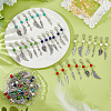 60Pcs Alloy & Synthetic Turquoise Locking Stitch Markers HJEW-DC00087-4