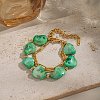 304 Stainless Steel & Dyed Natural Shell Double Layer Bracelets LS-BJEW-G763-06G-1
