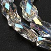 Transparent Electroplate Glass Beads Strands GLAA-G116-01A-AB01-3