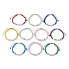 10Pcs Natural & Dyed Malaysia Jade Beaded Bracelet BJEW-JB10074-1