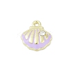 Rack Plating Alloy Enamel and Rhinestone Pendants PALLOY-R151-40G-04-1