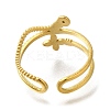 Ion Plating(IP) 304 Stainless Steel Cuff Rings for Women RJEW-U017-03G-3