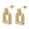Brass Dangle Stud Earrings EJEW-S208-122-NF-1