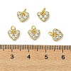Brass Micro Pave Cubic Zirconia Pendants KK-C143-53G-3