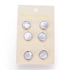 Brass Stud Earrings EJEW-E252-07-4